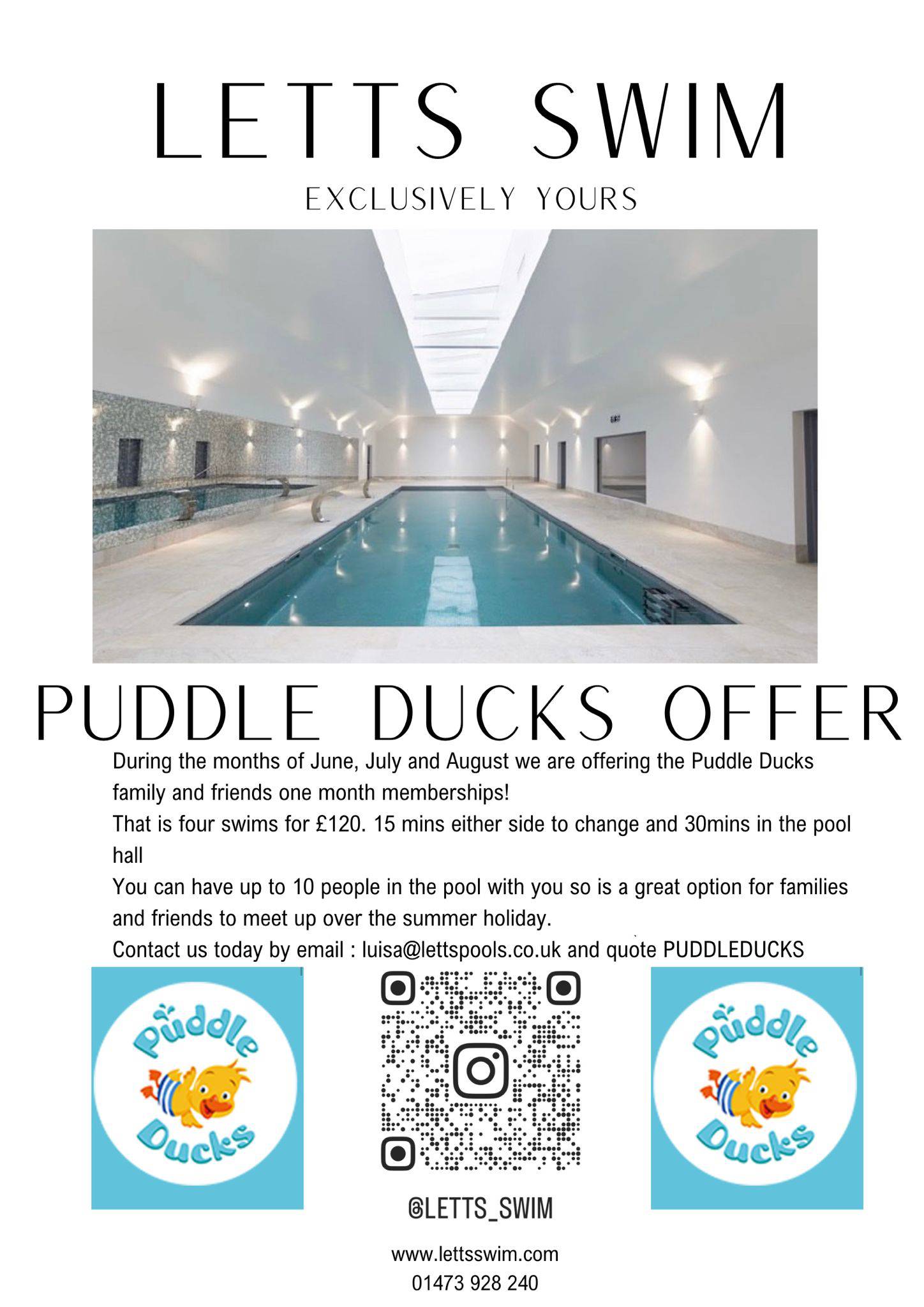 Letts Swim - Offer for Puddle Ducks customers