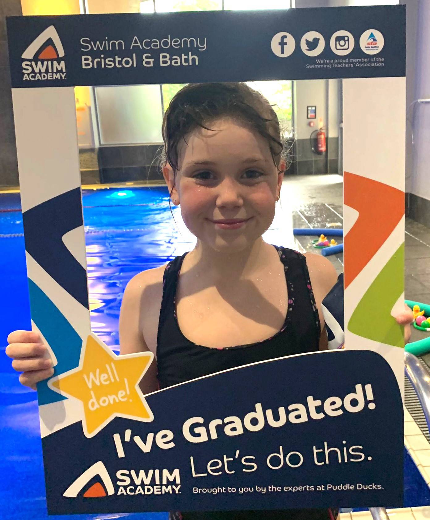 Cadbury pool's elite swimmer Daisy graduates from level 6